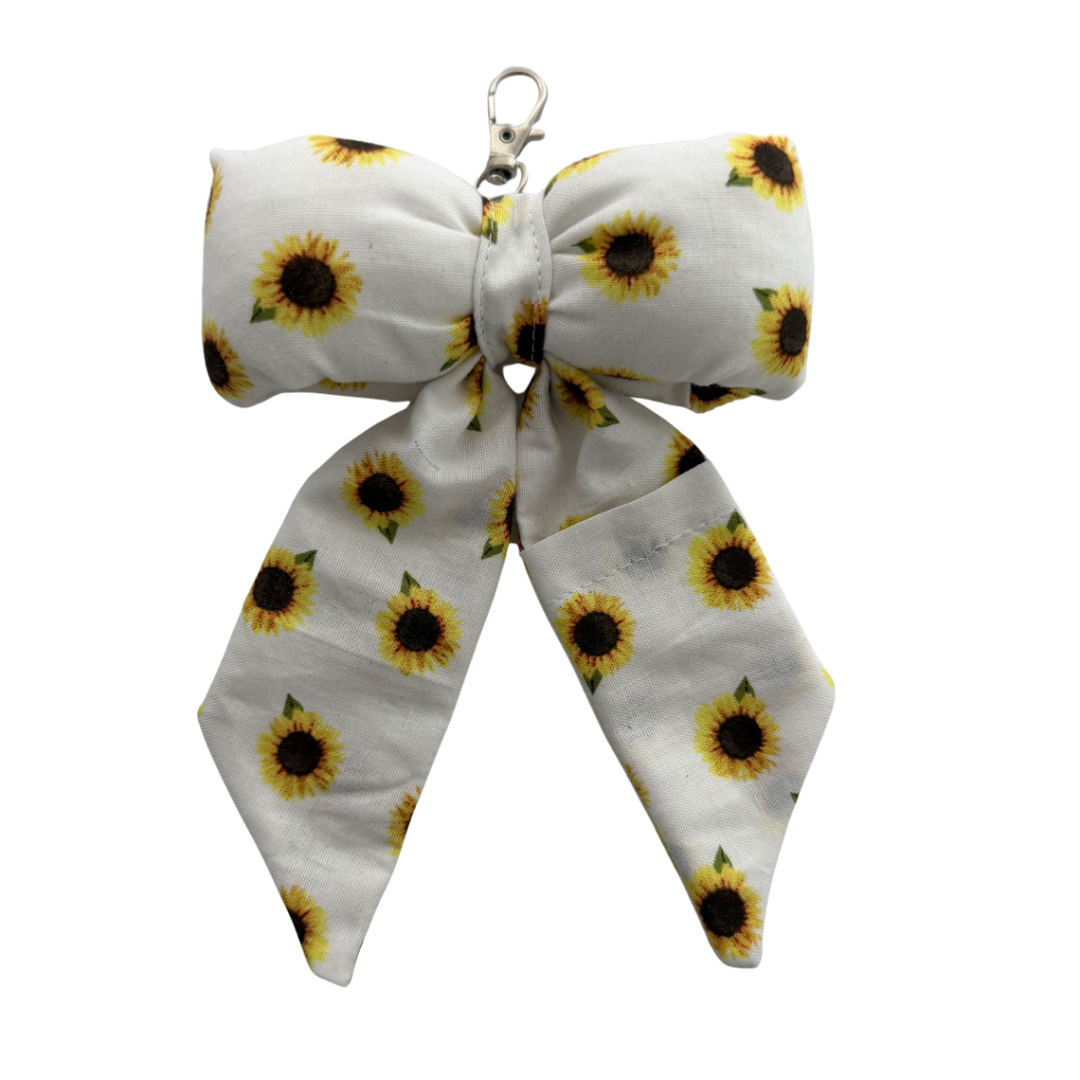 Puff Bow Chapstick Keychain