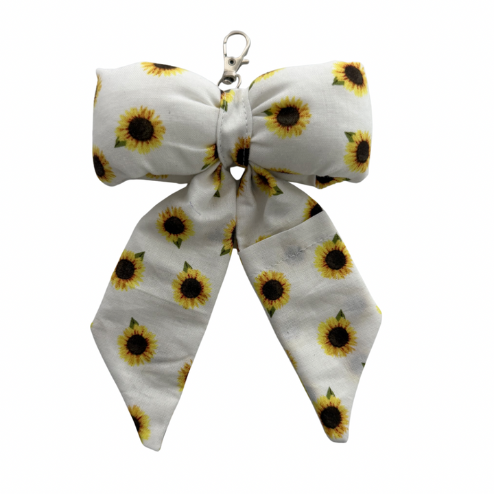 Puff Bow Chapstick Keychain