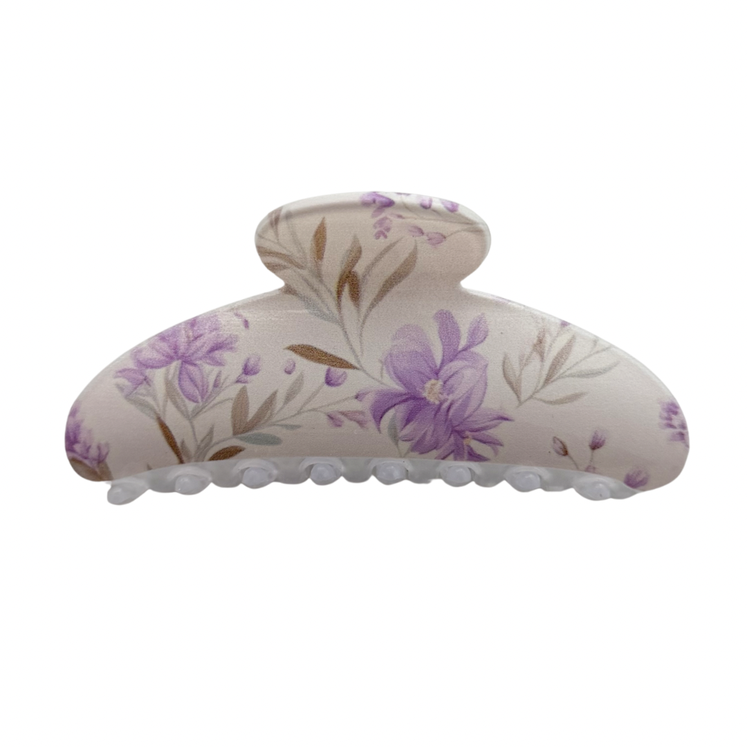 Large Floral Claw Clips