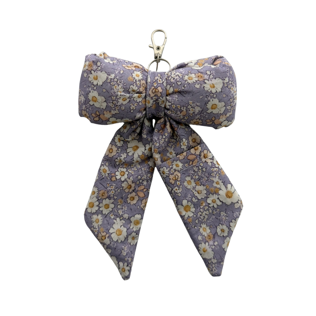 Puff Bow Chapstick Keychain