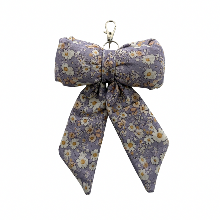 Puff Bow Chapstick Keychain