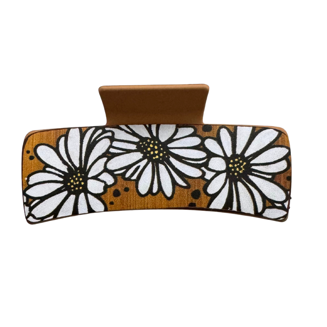 Large Leather Claw Clips