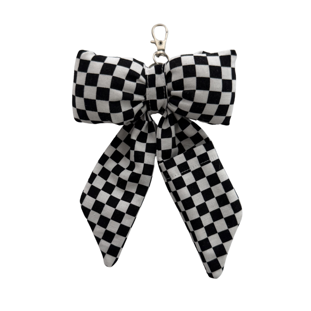 Puff Bow Chapstick Keychain