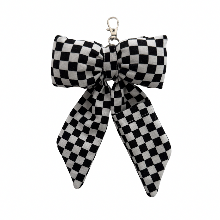Puff Bow Chapstick Keychain