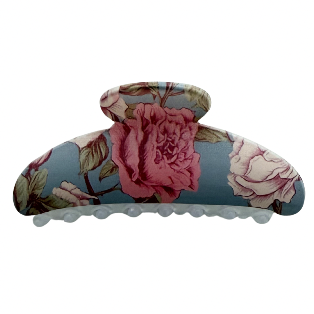 Large Floral Claw Clips