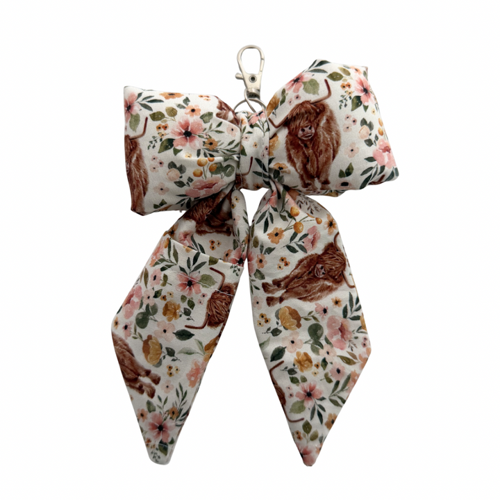Puff Bow Chapstick Keychain