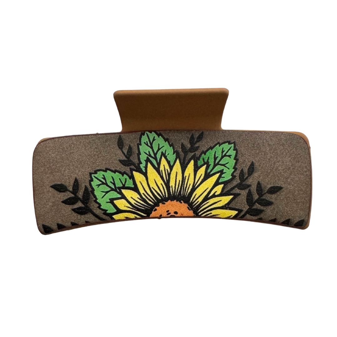 Large Leather Claw Clips