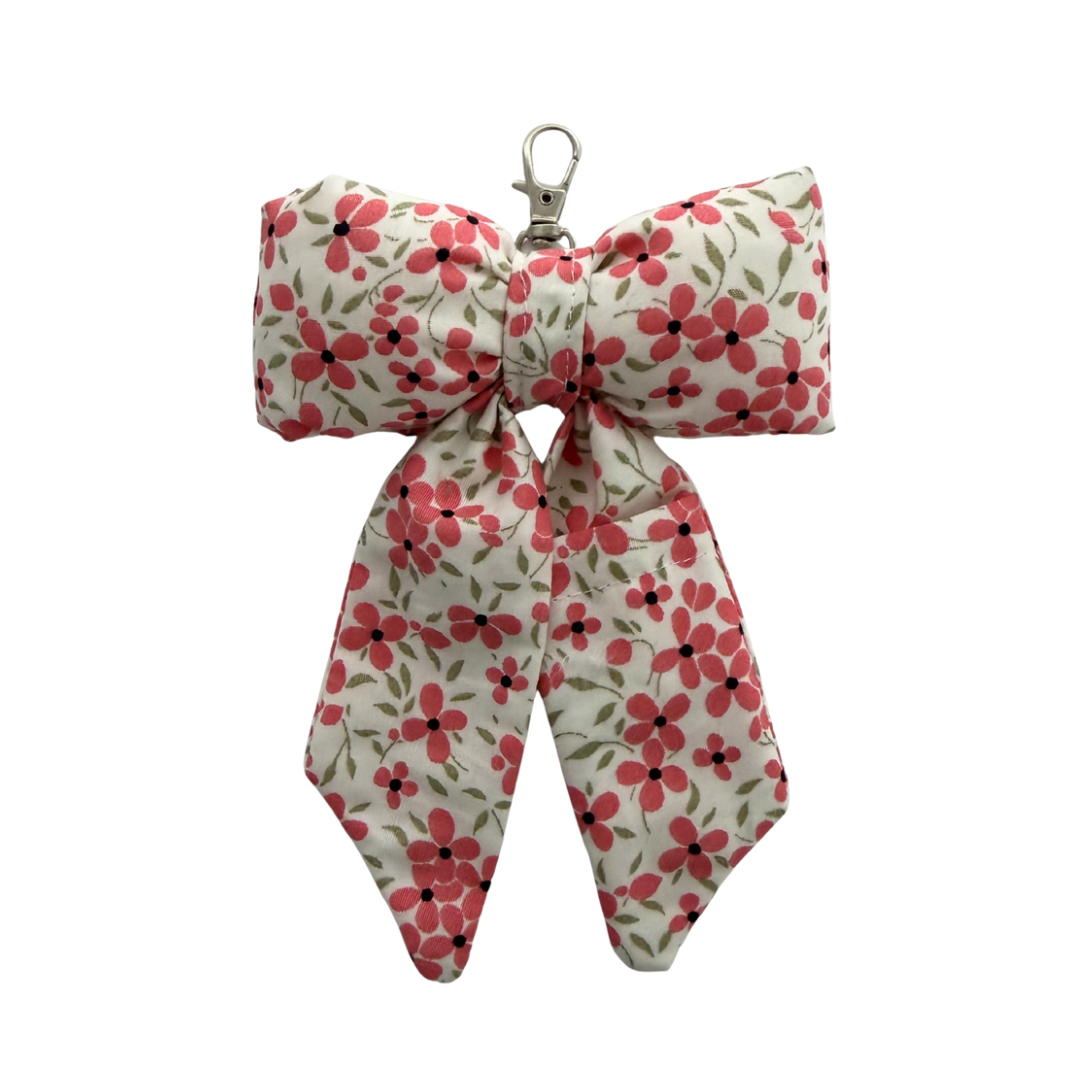 Puff Bow Chapstick Keychain
