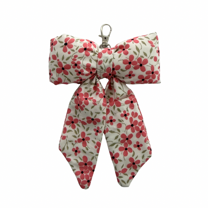 Puff Bow Chapstick Keychain