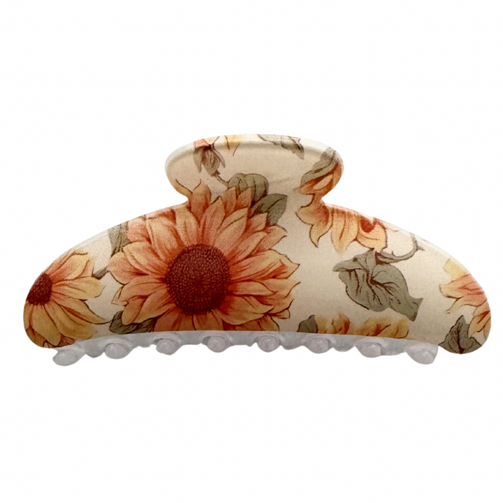 Large Floral Claw Clips