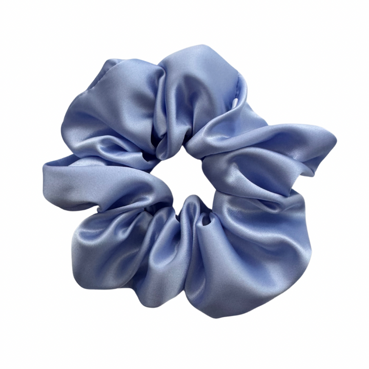 Blue Satin Scrunchie, Satin Scrunchie, XL Scrunchie