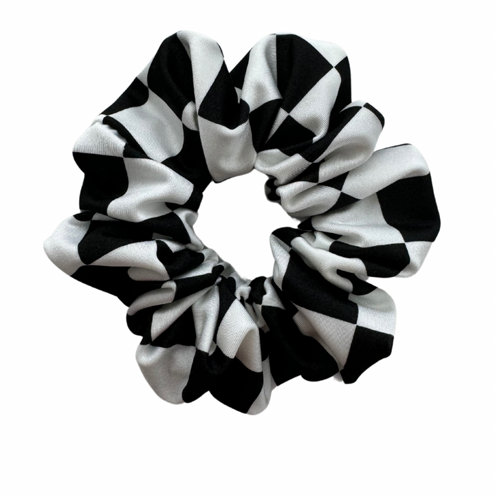 Checker Scrunchies, XL Scrunchie, Black and White Scrunchie, Swim Scrunchie, Hair Accessory