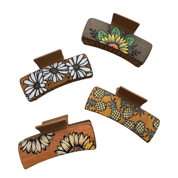 Large Leather Claw Clips