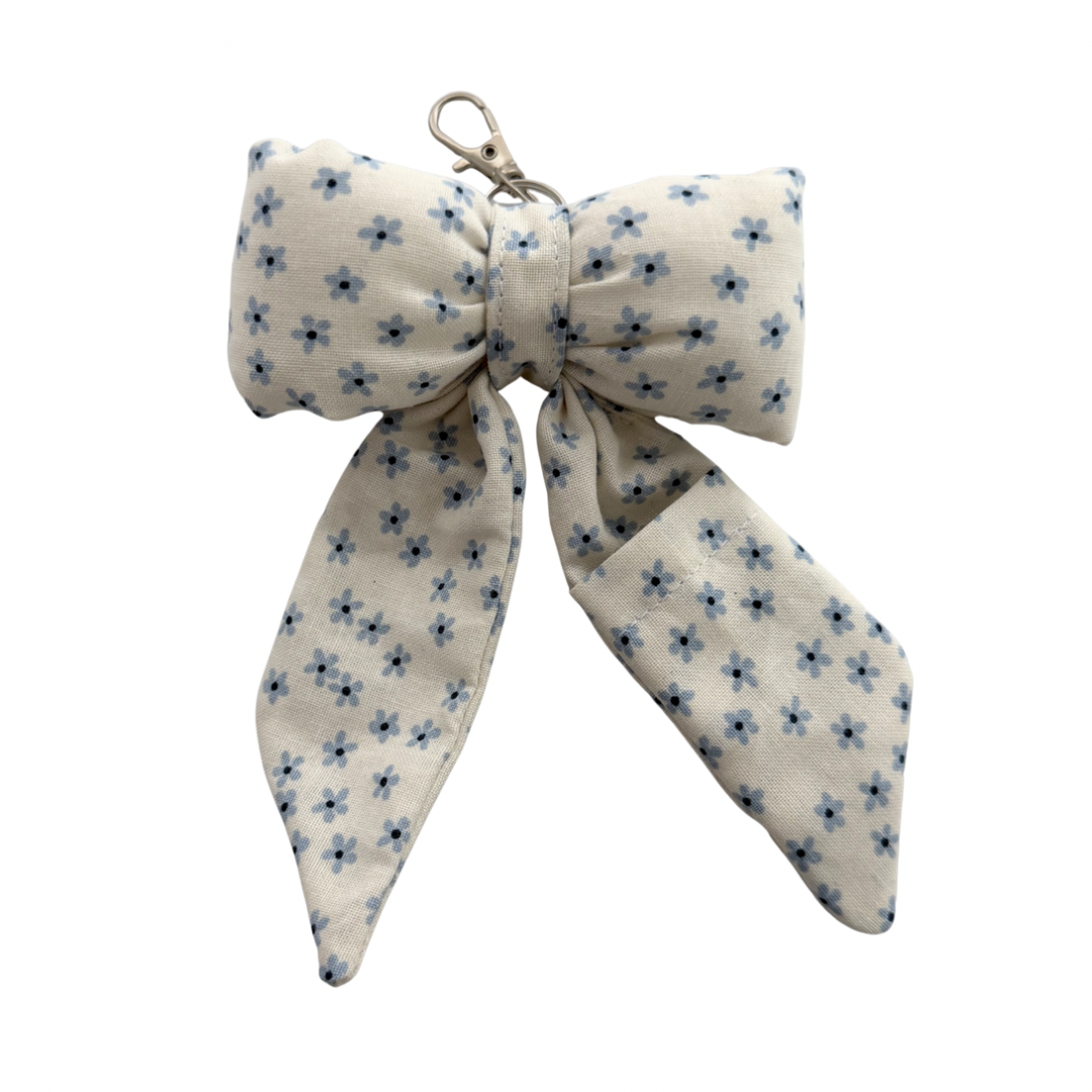 Puff Bow Chapstick Keychain