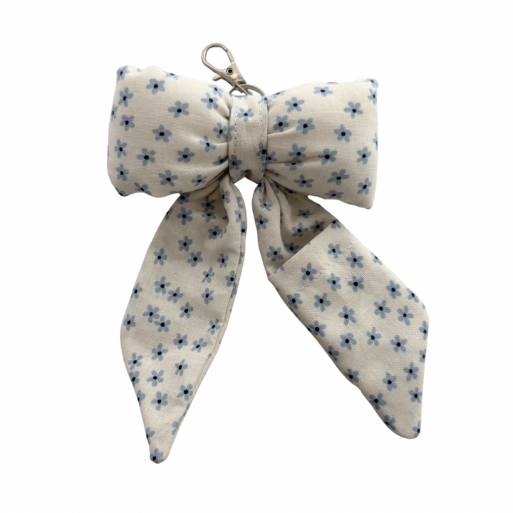 Puff Bow Chapstick Keychain