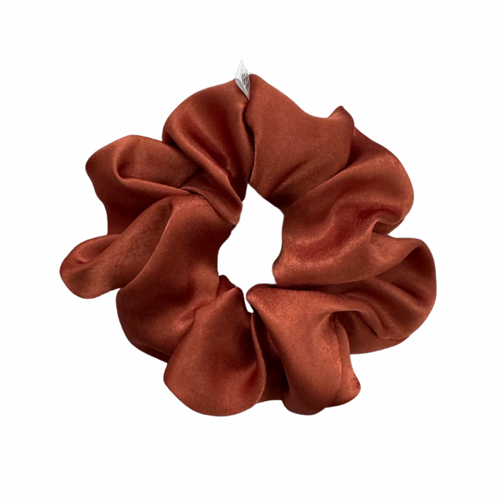 XL Scrunchie, Satin Scrunchie, Med Copper, Hair Accessory