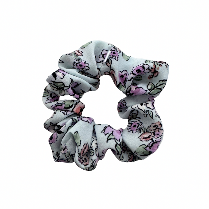 Floral Scrunchie, Blue Flower