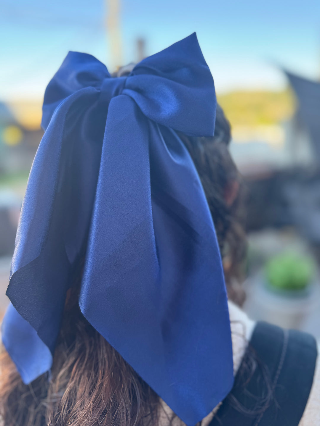 Satin Long Tail Hair Bow