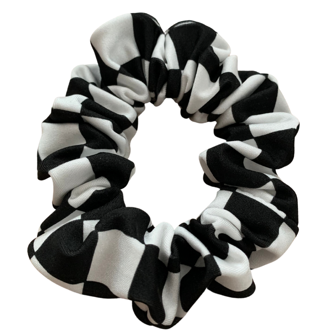 Swim Scrunchie, Black and White Scrunchie, Hair accessory