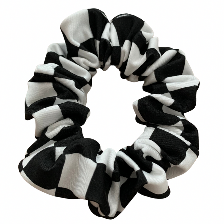 Swim Scrunchie, Black and White Scrunchie, Hair accessory
